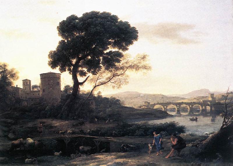 Claude Lorrain Landscape with Shepherds - The Pont Molle